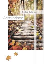 Doppelkarte "Herbststeg " Trauer Doppelkarte "Herbststeg " Trauer