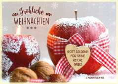 Postkartenserie "Fröhliche Weihnachten" - 12 Stück