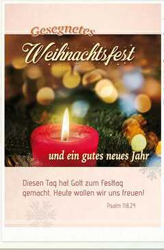 Postkarten Weihnachten: Kerzen, 6 Stück