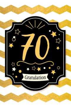 Faltkarte "70 Gratulation" - Geburtstag