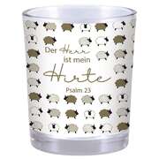 Votivglas "Der Herr ist mein Hirte" (Gold-Edition) Votivglas "Der Herr ist mein Hirte" (Gold-Edition)