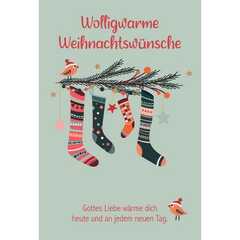 Postkarten: Wolligwarme Weihnachtswünsche, 4 Stück