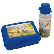 Set: Trinkflasche und Vorratsdose - blau Set: Trinkflasche und Vorratsdose - blau