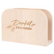 Serviettenständer Holz "Danket dem Herrn" Serviettenständer Holz "Danket dem Herrn"