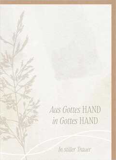 Faltkarte "Aus Gottes Hand" Faltkarte "Aus Gottes Hand"