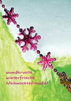 Faltkarte "Wundervolle, Winterfrische, Weihnachtsfreude" - 5 Stück