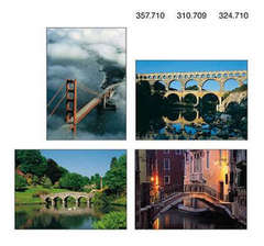 Postkartenserie Brücken, 12 Stück