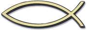 Reliefaufkleber "Fisch" - 7 cm gold Reliefaufkleber "Fisch" - 7 cm gold