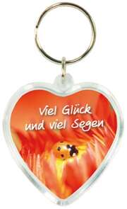 Schlüsselanhänger Herz: Viel Glück und viel Segen Schlüsselanhänger Herz: Viel Glück und viel Segen