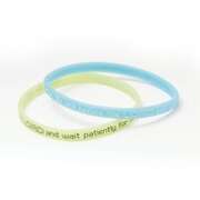 Armband 2er-Set "Be still before the Lord..." - mintgrün/hellblau Armband 2er-Set "Be still before the Lord..." - mintgrün/hellblau