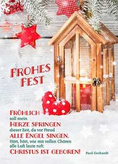 Faltkarte: Frohes Fest - Weihnachten