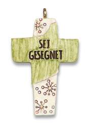 Geschenkanhänger "Kreuz" - Sei gesegnet - grün Geschenkanhänger "Kreuz" - Sei gesegnet - grün