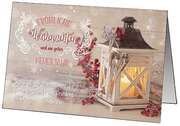 Faltkarten Weihnachten/Neujahr Vintage, 5 Stück Faltkarten Weihnachten/Neujahr Vintage, 5 Stück